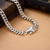 Sier Box Men's and Women's Necklace Retro Tank Chain Heavy Industry Fashion Trend High-end Atmosphere