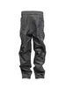 Men's Pants 2024 Summer Spring Nylon Pleated Coil Splicing Functional Black Straight Leg Trousers High Quality Luxury Designer Brand