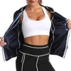 Damesjuromers cxzd dames sauna jas zweet top gewichtsverlies lange mouwen lange mouwen thermo sportwear fitness body shaper gym workout leggings