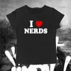 Kadın T-Shirt High Street Y2K Tarzı I Love Indes Baskı T-Shirt Kadınlar Harajuku Kısa Kollu Top American Street Sexy Crop TOP EMO Bebek T-Shirtl2404