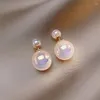 Gestüt Ohrringe Mode Frauen zartes zweiseitiges Perlenohr für Frauen koreanische Boucle Girl Geschenke Schmuck Großhandel Großhandel