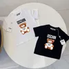 Little Bear Kids Designer Vêtements Baby Kids Kids Short Sheve Tees Tops Baby Boys Shirts Luxury Girls Fashion Lettre Chilsren Lettre décontractée