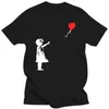 KCCO Balon GI RL Banksy T Shirt Tasarım Pamuk S-3XL resimleri Grafik Komik Yaz Doğal Gömlek 240422