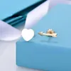 Designer Studs Oorbellen Nieuwe Mini Heart Rose Gold Arrow oorbellen vrouwelijk wit koper vergulde 18k gouden oordopjes stalen afdichting