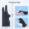 Живопись поставляет 1PC художник Ding Protective Glove для любой графической таблицы 2 пальца Антивизации как правая, так и левая перчатки Del DHQOP