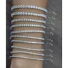 Pulseira de moda de hip hop 925 Cadeia de jóias de diamante de prata esterlina pulseiras atacadistas masculinas cubanas chian punk