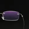 フレーム合金ネジレスリムレスメガネフレームメン超軽量四角眼鏡近視処方眼鏡ガラスフレームレスマン光学フレーム