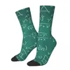 Meias masculinas Fórmulas de matemática Escola de chalkboard geek harajuku suor absorvendo meias durante toda a temporada acessórios longos para presentes unissex