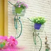 Planters potten retro bloemenrekken muur gemonteerd plantaardig fietspotten tuin ijzer balkon decoratieve planken Q240429