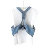 Giubbotti da donna Donne gilette estive in denim in denim senza maniche velette casual top corte