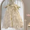 Vestidos de menina garotas de verão Princesa Sling Vestido longo com flor de flor de cozinha branca A-line Festa de aniversário de casamento Frower Girl Dress Dress