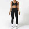 Women's Tracksuits Seamless Clothing Sets Athletic Wear Women High Waist Leggings And Top Two Piece Set Gym Tracksuit Fitness Workout Outfits Y240426VG43