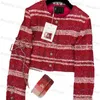 Fashion designer women's jacket Autumn and Winter New Celebrity Wears Striped Contrast Round Neck Knitted Coat