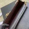 Modezakken topkwaliteit damesontwerper klassieke portemonnee op ketting kaviaar woc tas korrelige glanzende kalfsleer crossbody tassen schoudertasje