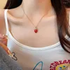 Naszyjniki wiszącego Stberry dla kobiet spersonalizowane wszechstronne insygnia moda koreański styl pendendif diamant femme perl kropla d dhfnv
