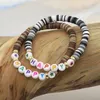 Strand Bracelets Customized Multicolor Clay Beaded Letter Love Friendship Bracelet Wholesale Women Jewelry Gift Bohemian