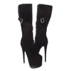 Boots ASHIOFU Women High Heel Platform Round-toe Sexy Party Prom Knee Club Evening Winter Fashion Shoes