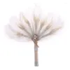 Figurines décoratines Handheld Bridal Marabou Feather Fan 1920S Vintage Flapper Hand pour la fête