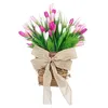 Dekorative Blumen Frühlingskranz künstlicher Tulpe Home Festival Dekoration Garten Vordertür Hängende Korb für Hauswärmende Hof