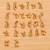 Unisex Letter ze stali nierdzewnej Naszyjnik Dainty Mini Bubble Alphabet Jewelry dla kobiet mężczyzn 240422