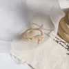 Anillos de racimo refinado y simple Ring de mariposa de metal apertura de anillo de mariposa Joyería para mujeres Joyería para mujeres para niñas Party Gift