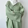 Linn Kimono Open Abaya Haute qualité avec des poches Dubaï Modest Musulman Femmes Habiller Eid Ramadan Islamic Clothing 240423