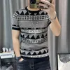 Mens T-Shirts Mticolor Short Sleeve Knitting Men Slim Streetwear Contrast T Shirt Tee Homme Social Club Outfits Tshirt Drop Delivery A Dhaon