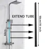 Set Uythner 90cm Tubebar Extend Pipe for Shower Faucet Extension Tube Bar for Bathroom Shower Faucet