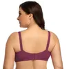 Bras Beauwear Color puro Brasa de tamaño grande con alambre para mujeres Balette no acelerada para pechos grandes C d e f copa bras y240426