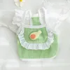 Hondenkleding avocado groen huisdiervest zomer puppy jaagse kleding schattig kanten kostuum teddy roze aardbei-pullover xs-xl