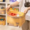 Aufbewahrungskörbe 1pc Filzkinder Spielzeug Aufbewahrungsbox Cartoon Garderobe Kleidung Organisatoren Badezimmer Wäscherei Frauen Make -up Cometic Storage Cese
