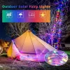 Decorazioni 1 pacchetto luci solari a spicco di corda a led a led da solare esterno con 8 modalità luci scintillanti per decorazioni per matrimoni da giardino