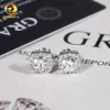 Wholesale Price 5mm-8mm Moissanite Stud Earrings Halo Earrings 925 Sterling Silver Screw Iced out Hip hop Earring for women menDesigner Jewelry