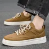 Casual Shoes Men Black Vulcanized Sneakers Boys Flat But na wiosnę i lato 2024 Mężczyzny