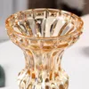 花瓶レトロヨーロッパの光の豪華なクリアクリスタルガラス花瓶の家の装飾モダンな結婚式の装飾的なウインドランプ