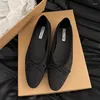 Scarpe casual da ballo da donna Slip morbido in piatto per la bowwork femminile Boat Boat Girls Princess Zapatos Mujer 1784n