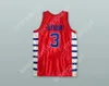 Пользовательский nay name Mens Youth/Kids Will Bynum 3 Crane High School Cougars Red Basketball Jerse