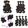 Acessórios para o cabelo beijo Humanloose wav yaki 3 pacotes de 10-26 polegadas Virgin Virgin Remy reto Deep Curly Body Wave Natural Color Black Ot2pd