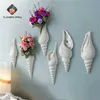 Planters Pots Nordic Style tredimensionell Conch Flower Pot Ceramic Vase Plant Wall Hang Home Decoration och Bonsai Q240429