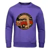 Herrtröjor tröjor San Francisco Kalifornien Vintage School Bus Sweatshirt Man Big Size Hooded Casual Autumn Fur-Liner Hoodies Fashion S-XXL TOPS D240429