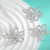 D VVS1 Gioielli di diamante Moissanite Set per donne 925 Sterling Sterling 18K Pendente a pendente a pendente a pendente Deni di orecchini