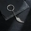 Keychains Schlüsselbund Feder Vintage Metal Engel Flügel Retro einzigartige Leichtmetallanhänger Key Ring Chain Charmring Keyring Grinktrinket Männer