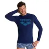 Kvinnors badkläder långärmad mäns surfing utslag vakt skjorta baddräkt dykning dräkt strand uv skydd simning rashguard t-shirt