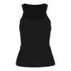 Tanks pour femmes Camis Femmes Sexy Black Gothic Crops Tops Couleur massive Slee Slim Sexy Y2K Tops Fe High Street Casual CORSET TOP Camis D240427