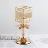 Candele candelabri 1 PC Accessori per la casa in cristallo in oro in stile europeo Ornamenti Cena a lume di candela