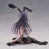 عمل لعبة أرقام أنيمي صورة ساكوراجيما ماي الحرير الأسود مثير أرنب فتاة PVC سلسلة الكبار القابلة للفصل