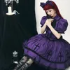 İş elbiseleri gotik sokak lolita etek setleri kadınlar Japon tatlı yay yaka puf kolu gömlek topu iki parçalı kadın outifits