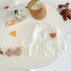 Jackets Autumn Baby Coat Infant Cute Cartoon White Thin Cardigan H240509