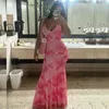 Urban Sexy Dresses Cutenova Women Elegant Floral Beach Vacation Bodycon Streetwear Long Fishtail Dress 2024 Summer Clothes Wholesale Artiklar för buss D240427