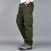 Herenbroek Militaire katoenen vrachtoveralls Spring herfst Casual Multi Pocket Baggy Tactical Army rechte broek Lange broek Lange broek